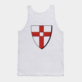 Knight Shield with a red holy cross on it Tank Top